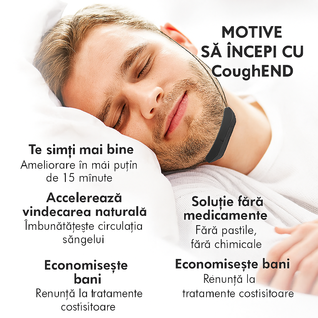 Dispozitiv Terapeutic cu Vibrații și Lumină pentru Calmarea Tusei și Susținerea Traheei
