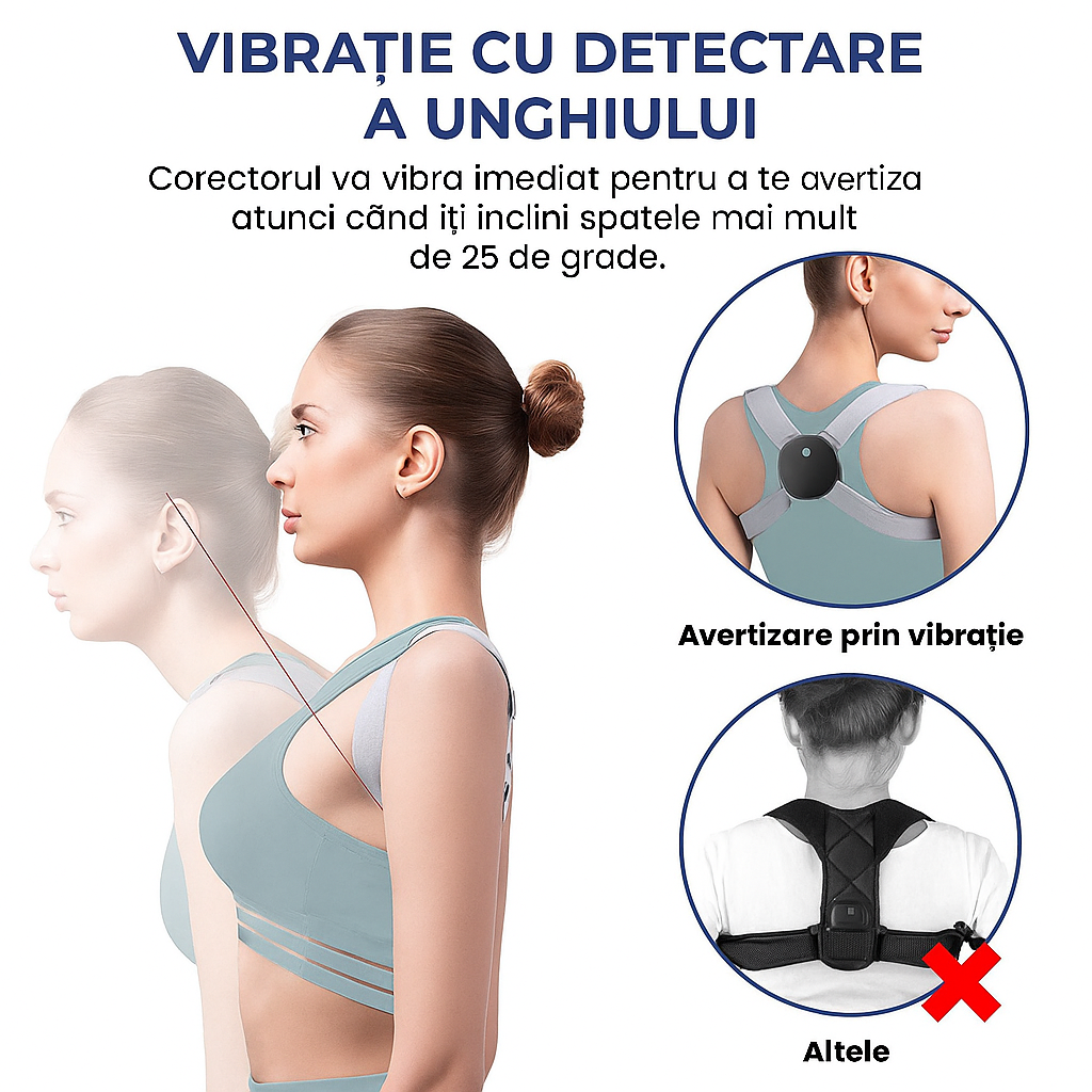 Dispozitiv de corectare a posturii cu senzor de unghi
