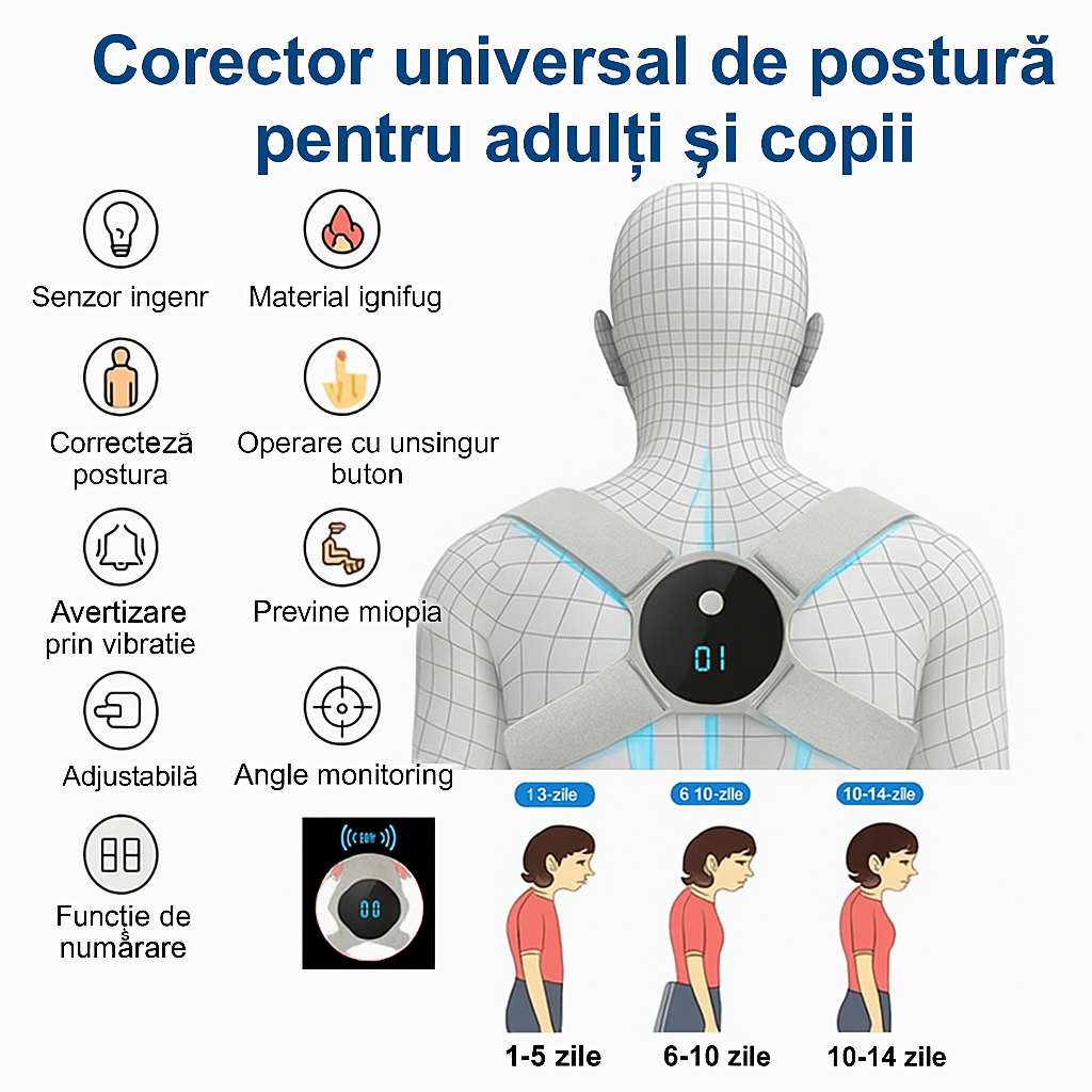 Dispozitiv de corectare a posturii cu senzor de unghi