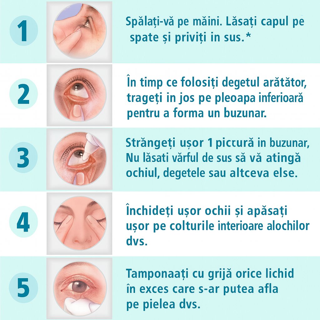 Picături oftalmice pentru ochi, roșeață și vedere încețoșată
