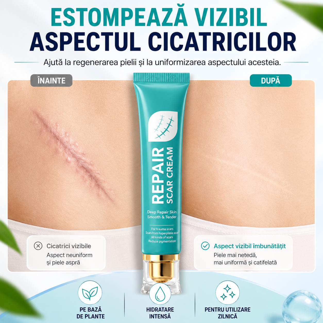 Cremă pentru Îngrijirea Cicatricilor cu Niacinamidă ScarCalm Pro™