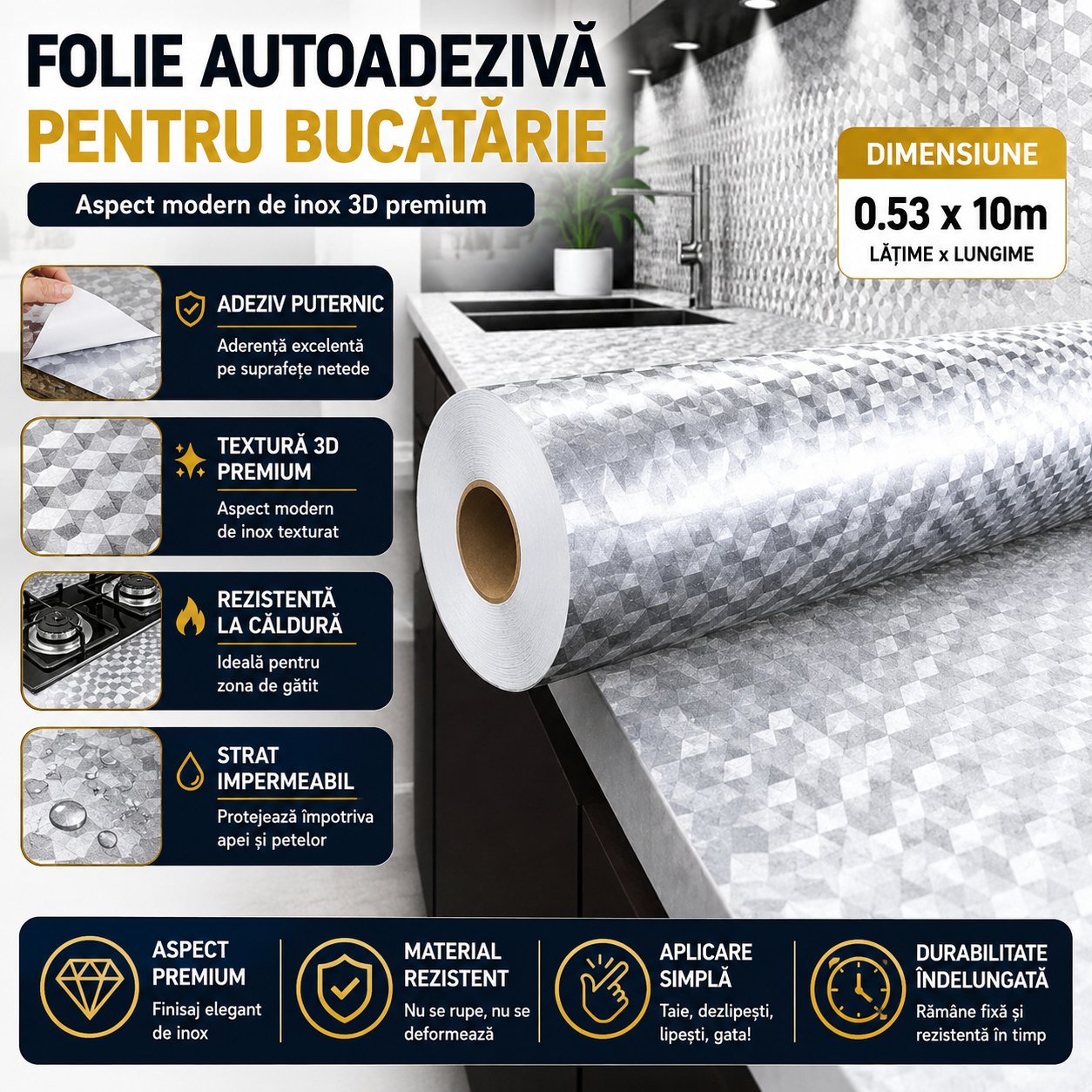 Folie Autoadezivă Kitchen Glam™