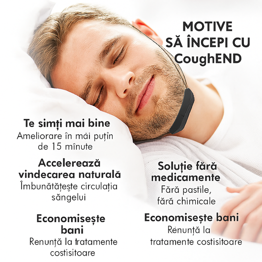 Dispozitiv Terapeutic cu Vibrații și Lumină pentru Calmarea Tusei și Susținerea Traheei