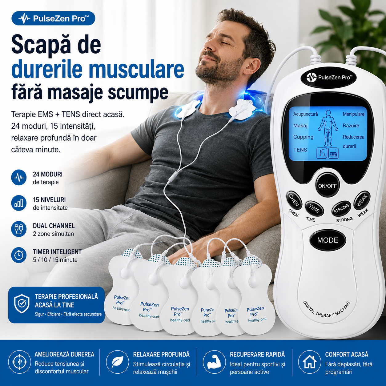 Aparatul cu Impulsuri EMS - PulseZen Pro™