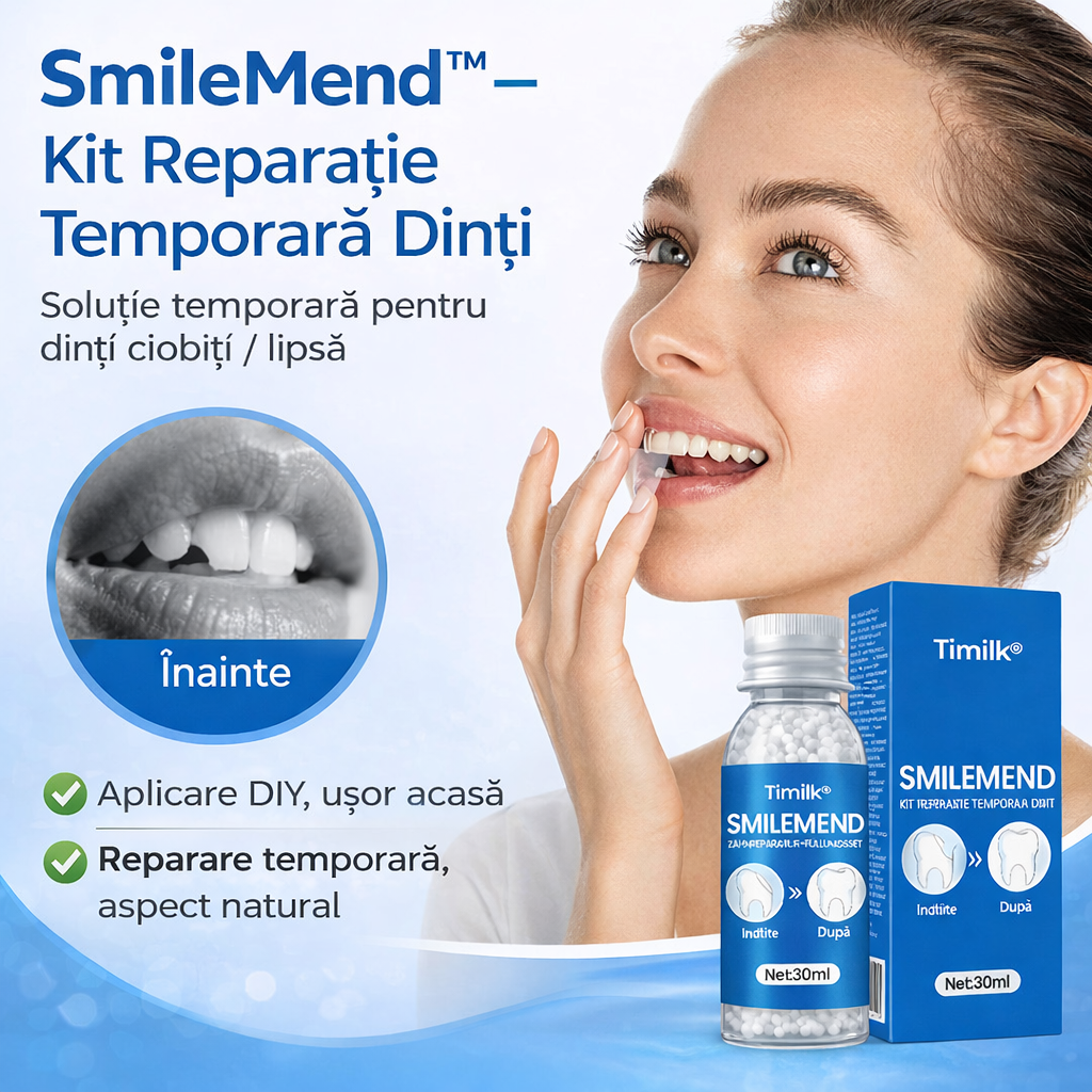 SmileMend™ – Kit Reparație Temporară Dinți
