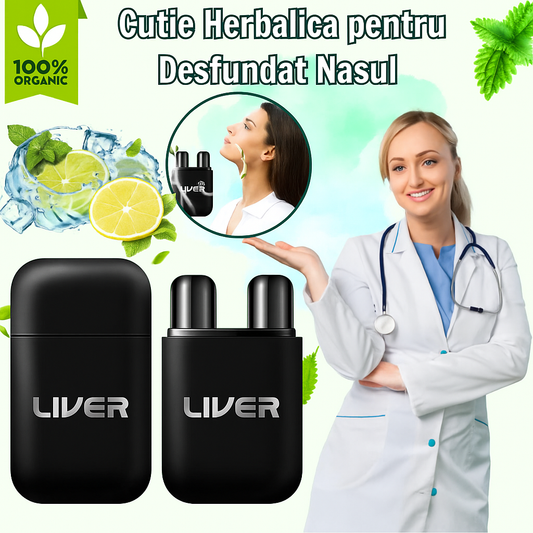 Inhalator nazal vegan pentru curățarea ficatului, detoxifiere și reparare nazală din plante