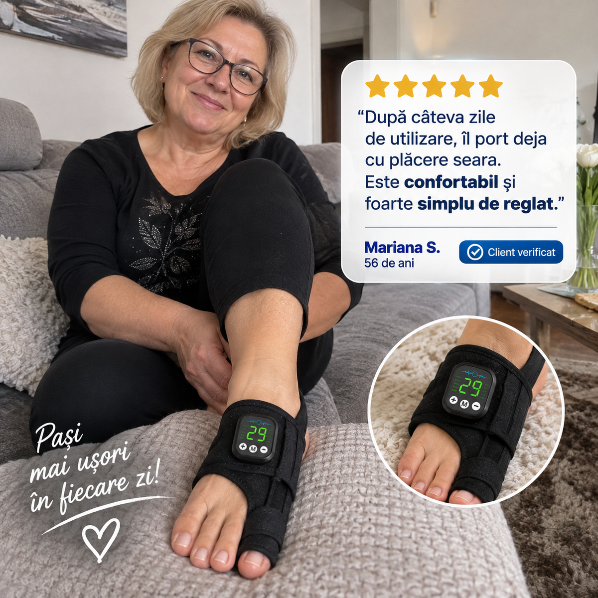 Corector Bunion cu EMS ToeAlign Pro™